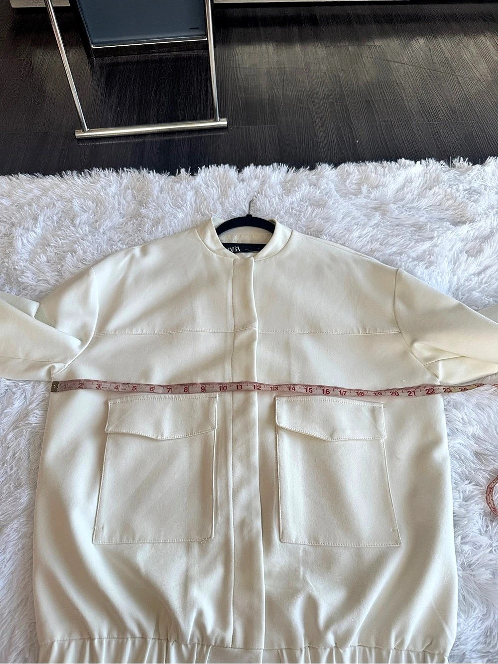 White Zara Utility Jacket Size Small - Picture 12 of 14